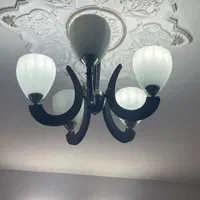 دوعدد لوستر چوبی