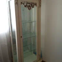 بوفه چوبی کارکرده|بوفه، ویترین، کنسول|میانه, |دیوار