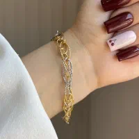 دستبند طلاروس آبکاری طلا ثابت