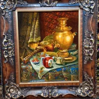 تابلو فرش عصرانه شاه عباسی چله ابریشم برجسته golha|تابلو فرش|تهران, نارمک|دیوار
