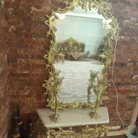 آینه کنسول برنز اصل|بوفه، ویترین، کنسول|ملایر, |دیوار