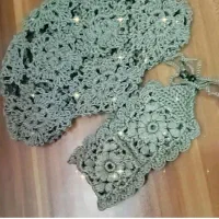 مینی اسکارف، کلاه قلاب بافی ،ماتیلدا، تل قلاب بافی
