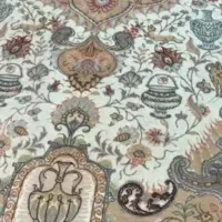 فرش دست بافت تبریز ابریشم ۵۰ رج طرح قلی نامی