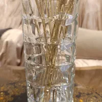 گلدان کریستال اصل فرانسه عتیقه با گل|گل مصنوعی|تهران, اختیاریه|دیوار