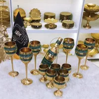 ست جام وگلاب پاش/دکوری/برنجی برنزی|صنایع دستی و سایر لوازم تزئینی|مشهد, کوی ولیعصر|دیوار