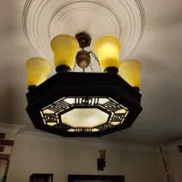 یک عد لوستر سقفی چوبی