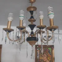 لوستر برنجی ۴ و ۶ شعله