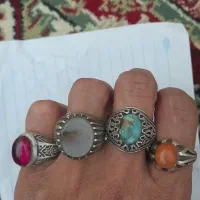 چهارعددانگشترنقره|جواهرات|خواجه, |دیوار