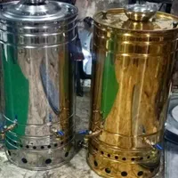 سماور بزرگ نقره ای گازی مجلسی هیتی