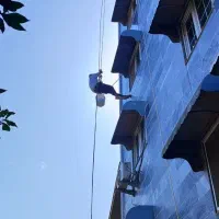 ابندی نما عایق نانو بدون داربست ایزوگام رنگ شستشو|خدمات نظافت|لاهیجان, لیل|دیوار