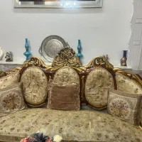 مبلمان ۹ نفره استیل به همراه میز جلو مبلی و عسلی|مبلمان خانگی و میز عسلی|محلات, |دیوار