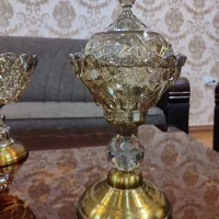 میوه خوری و شکلات خوری کریستال شامپاینی|ظروف سرو و پذیرایی|گرگان, |دیوار