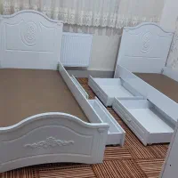 تخت کلاسیک تمام MDF کشودار وکیوم|تخت و سرویس خواب|مرند, |دیوار