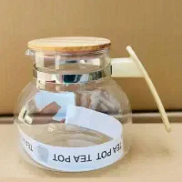 قوری پیرکس درب چوبی بامبو