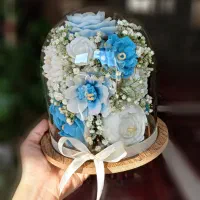 باکس گل شمع در رنگ دلخواه قابل اجراست