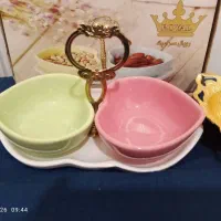 استکان نلبعکی طلایی ظرف میوه ورق میزنی