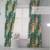 پرده پانچ نو سالم مفت با دو چوب پرده