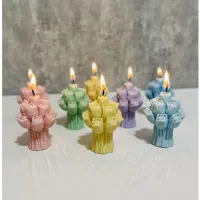 شمع دسته گل لاله