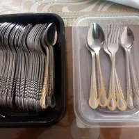 سرویس قاشق چنگال دور طلایی