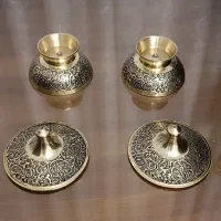 قندان برنزی مدل طاووس|ظروف سرو و پذیرایی|تهران, خاک سفید|دیوار