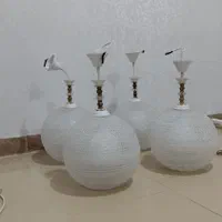 چهار عدد لامپ و دور لامپی