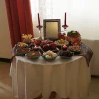 میز خاطره به همراه هفت سین زیبا