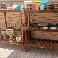 استند۳طبقه ۲ طبقه با چوب روس|گل و گیاه طبیعی|رفسنجان, |دیوار