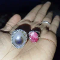 دو تا انگشتر نقره اصل با سنگ اصل