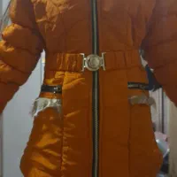 کاپشن تو استفاده نشده دوتا رنگ صورتی ونارنجی