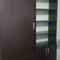 فووری کمد لباس دو کشو بزرگ با جا کتابی یا جالباسی