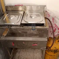 سرخ کن دو لگن ایستاده گازی صنعتی