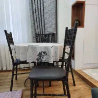 میز نهار خوری فلزی طرح چوب