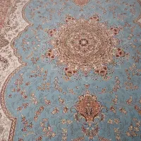 فرش ۱۲متری و۹متری رنگی آبی فیروزه ای