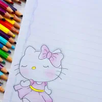 نقاشی دفتر مشق|تابلو، نقاشی، عکس|بیرجند, |دیوار