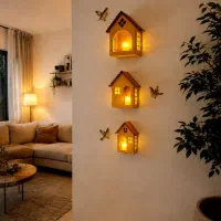 دیوار کوب چراغ خواب کودک و خانه پرنده