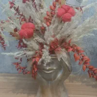 مجسمه با گلهای خشک|مجسمه، تندیس، ماکت|یزد, |دیوار