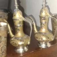 ست سرویس پذیرایی برنجی با نقش مدینه منوره کلکسیونی