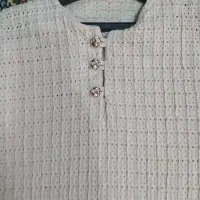 بلوز تابستانه سایز ۴۴تا ۴۶ کرمی رنگ