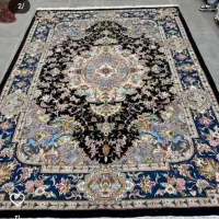 فرش دستباف (بساک)۴ تخته ۹متری زیبا مملو از ابریشم|فرش|مشکیندشت, |دیوار