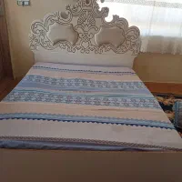 تخت خواب دو نفره در حد نو با تشک|تخت و سرویس خواب|نهاوند, |دیوار
