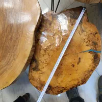 میز جلو و عسلی روستیک / عسلی تنه درخت|مبلمان خانگی و میز عسلی|رشت, منظریه|دیوار