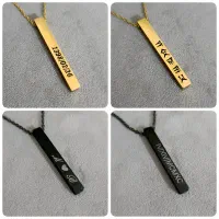 گردنبند استیل رنگ ثابت با حک دلخواه شما