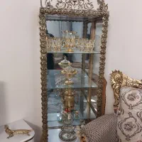بوفه و آینه شمعدان و لوستر برنز|بوفه، ویترین، کنسول|اسلامشهر, شهرک احمدیه|دیوار