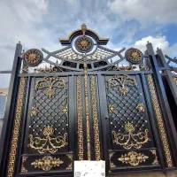 درب یلایی مدرن کلاسیک باغی کشویی حیاتی کد ۴۵۱۱