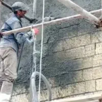 سیمانکاری با دستگاه شاتکریت بدون داربست