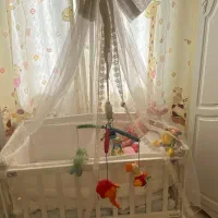 تخت کنار مادر مدل فرشته دارای حالت گهواره|تخت و سرویس خواب|ری, دیلمان|دیوار