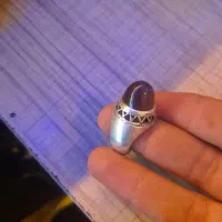انگشتر عقیق سوسنی کله قندی