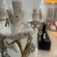 لوستر سفید ۵ شاخه|لوستر و چراغ آویز|پردیس, فاز ۲|دیوار