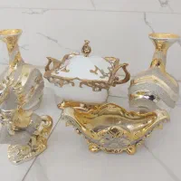 مجسمه دکوری طلا کوب 5تیکه باهم حراج