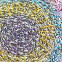 سفره حصیری رنگارنگ وزیبا|سفره، حوله، دستمال آشپزخانه|رشت, انصاری|دیوار